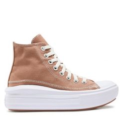 Trampki Converse. Brązowe trampki Converse, bez wzorów, retro, bez zapięcia. Za 259.99 zł.