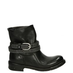 BOTKI RE09FB VAC NE. Botki Venezia, bez wzorów, ze skóry, bez obcasa, bez zapięcia. Za 289.00 zł.