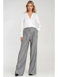 Nife Spodnie w kolorze szarym rozmiar: 38. Szare spodnie materiałowe Nife, bez wzorów, z materiału, z podwyższonym stanem. Za 192.79 zł.