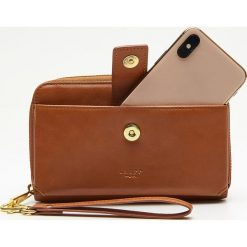 Duży portfel z kieszenią na telefon - Brązowy. Portfele marki Cropp. Za 44.99 zł.