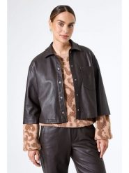 Garcia Kurtka przejściowa w kolorze brązowym rozmiar: M. Brązowe kurtki Garcia, m, bez wzorów, ze skóry, bez kaptura. Za 195.99 zł.