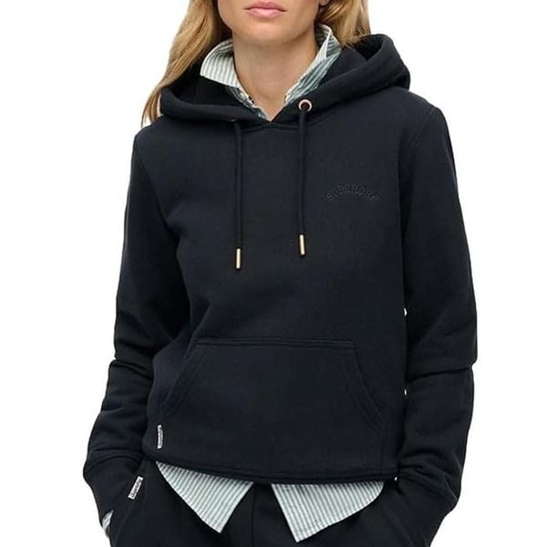 Bluza damska z kapturem Superdry Essential Logo Emb Hb. Niebieskie bluzy Superdry, s, bez wzorów, z bawełny, klasyczne, bez ramiączek, z kapturem. Za 281.60 zł.