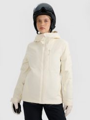 4F Kurtka narciarska membrana 15000 damska - biała L. Białe kurtki narciarskie 4f, na zimę, l, bez wzorów, z materiału, bez kaptura, narciarskie, Thinsulate. Za 799.99 zł.