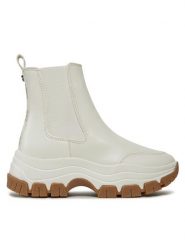 Guess Botki FL8BEO ELE12 Écru. Botki Guess, z aplikacjami, ze skóry, bez obcasa, na płaskiej podeszwie, bez zapięcia. Za 359.99 zł.