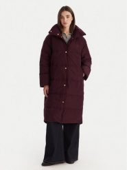 Tommy Hilfiger Płaszcz zimowy WW0WW47279 Bordowy Relaxed Fit. Czerwone płaszcze Tommy Hilfiger, na zimę, s, bez wzorów, z puchu, bez kaptura. Za 1,499.00 zł.