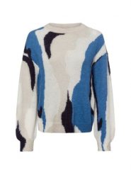 Comma Sweter z zawartością alpaki Kobiety beżowy|niebieski, M. Brązowe swetry comma, m, bez wzorów, bez ramiączek. Za 429.95 zł.