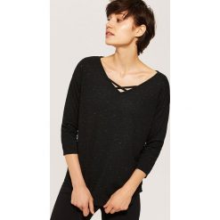 Oversize'owa bluzka - Czarny. Bluzki marki House. Za 45.99 zł.