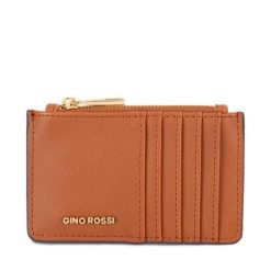 Portfel GINO ROSSI. Brązowe portfele Gino Rossi, bez wzorów. Za 49.99 zł.