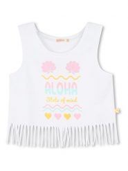 Billieblush Top w kolorze białym rozmiar: 92. Białe topy Billieblush, bez wzorów, z bawełny, bez kołnierzyka, bez ramiączek. Za 76.04 zł.