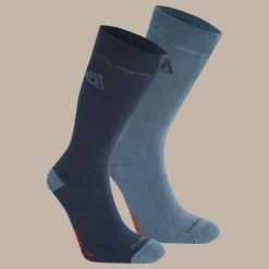 Skarpety turystyczne Craghoppers NosiLife Travel Twin Pack Socks. Niebieskie skarpetki Craghoppers, bez wzorów. Za 167.99 zł.