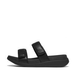 Damskie sandały na koturnie FitFlop F-Mode Go. Szare sandały FIT FLOP, bez wzorów, z materiału, bez obcasa, na koturnie, bez zapięcia. Za 469.00 zł.