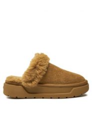 Guess Kapcie Unika3 FLFUK3 FAL06 Brązowy. Brązowe kapcie Guess, z aplikacjami, ze skóry. Za 379.99 zł.