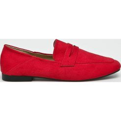 Answear - Mokasyny Lily Shoes. Czerwone mokasyny ANSWEAR, z gumy. W wyprzedaży za 79.90 zł.