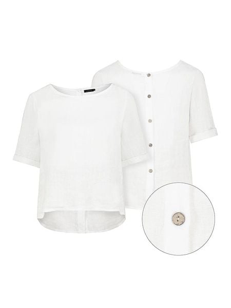 Eight2Nine Bluzka w kolorze białym rozmiar: S/M. Białe bluzki Eight2Nine, m, bez wzorów, bez kołnierzyka, bez ramiączek. Za 83.62 zł.