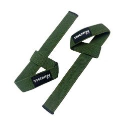 Paski do podnoszenia ciężarów THORN FIT Lifting straps cotton army green. Zielone paski THORN FIT, bez wzorów, sportowe. Za 24.90 zł.