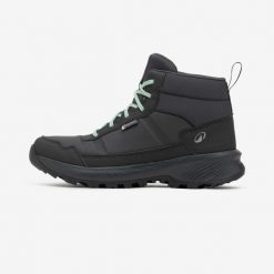 Buty turystyczne damskie Quechua NH100 mid wodoodporne. Niebieskie buty trekkingowe QUECHUA, bez zapięcia. Za 169.99 zł.