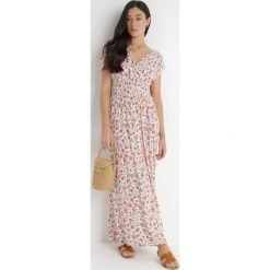 Biała Sukienka Bawełniana Parthoreia. Białe sukienki Born2be, na co dzień, l, z aplikacjami, z bawełny, bez kołnierzyka, bez ramiączek, maxi, kopertowe. W wyprzedaży za 38.49 zł.