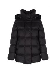 Geox Kurtka "Thaina" | W2626F T2562 | Kobieta | Czarny. Czarne kurtki Geox, bez wzorów, z futra. W wyprzedaży za 599.00 zł.