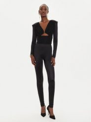 Elisabetta Franchi Kombinezon TU-019-46E2 Czarny Slim Fit. Czarne sukienki Elisabetta Franchi, bez wzorów, z syntetyku, bez kołnierzyka, bez ramiączek. Za 1,449.00 zł.