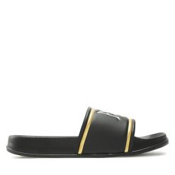 Klapki Everlast. Czarne klapki Everlast, bez wzorów, sportowe, bez obcasa, bez zapięcia. Za 99.99 zł.