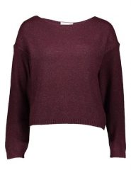 Vila Sweter "Luka" w kolorze bordowym rozmiar: L. Czerwone swetry Vila, l, bez wzorów, bez ramiączek. Za 82.99 zł.