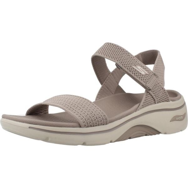 Sandały SKECHERS GO WALK ARCH FIT 2.0 Brązowy. Brązowe sandały Skechers, bez wzorów, z materiału, bez obcasa, bez zapięcia. Za 383.00 zł.