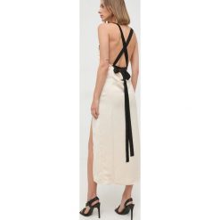 Pinko sukienka kolor beżowy maxi prosta. Brązowe sukienki Pinko, na co dzień, bez wzorów, z tkaniny, bez kołnierzyka, bez ramiączek, maxi. Za 1,319.90 zł.