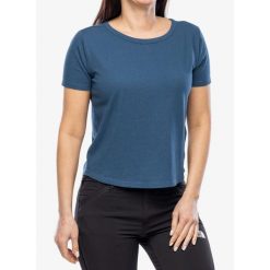 Koszulka bawełniana damska Royal Robbins Basecamp Boxy Tee. Niebieskie t-shirty sportowe ROYAL ROBBINS, bez wzorów, z bawełny, bez ramiączek. Za 181.99 zł.