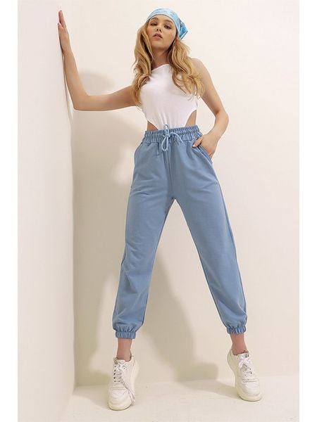 Trend Alacati Spodnie dresowe w kolorze błękitnym rozmiar: XL. Niebieskie spodnie dresowe Trend Alacati, bez wzorów, z bawełny. Za 57.20 zł.