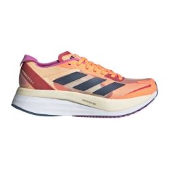 Buty adidas Adizero Boston 11 W GX6654 czarne czerwone fioletowe pomarańczowe wielokolorowe żółte. Brązowe buty do biegania adidas, bez wzorów, bez zapięcia, do biegania. Za 916.66 zł.