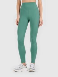 4F Legginsy sportowe w kolorze zielonym rozmiar: S. Zielone legginsy 4f, bez wzorów, z materiału, sportowe. Za 109.95 zł.
