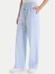 Nautica Spodnie materiałowe W126-NALTR-1020-23X Błękitny Wide Leg. Niebieskie spodnie materiałowe Nautica, bez wzorów, z materiału. Za 149.99 zł.