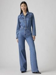 Levi's Kombinezon dżinsowy w kolorze niebieskim rozmiar: S. Niebieskie kombinezony Levi's, s, bez wzorów, z bawełny, bez kołnierzyka, bez ramiączek. Za 204.95 zł.