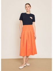 BGN Spódnica w kolorze pomarańczowym rozmiar: 40. Pomarańczowe spódnice BGN, na imprezę, bez wzorów, midi. Za 121.99 zł.