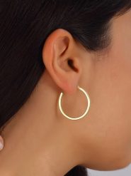 Luja Bijoux Pozłacane kolczyki-kreole rozmiar: onesize. Żółte kolczyki Luja Bijoux, metalowe. Za 21.92 zł.