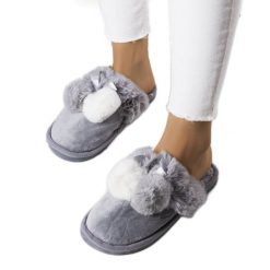 BM Szare kapcie Bonnet. Szare kapcie BM, bez wzorów. Za 77.93 zł.