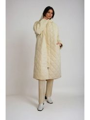 Monki Płaszcz pikowany w kolorze beżowym rozmiar: S. Brązowe płaszcze Monki, s, bez wzorów, bez kaptura. Za 152.62 zł.