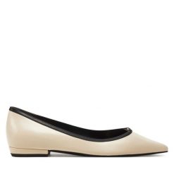 Baleriny Tory Burch. Brązowe baleriny Tory Burch, bez wzorów, bez obcasa, bez zapięcia. Za 1,499.00 zł.
