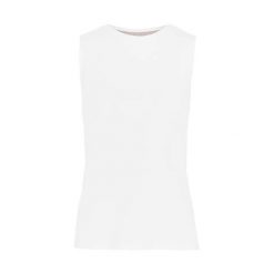 Damski tank top Kari Traa Ava. Białe topy Kari Traa, bez wzorów, bez kołnierzyka, bez ramiączek. Za 254.50 zł.