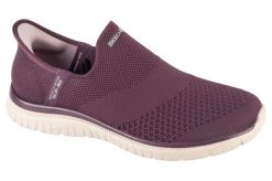Buty sportowe Sneakersy damskie, Slip-ins: Virtue - Sleek. Czerwone buty treningowe Skechers, bez wzorów, z materiału, przed kostkę, bez zapięcia, trekkingowe. Za 299.99 zł.