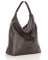 Worek hobo bag MARCO MAZZINI brąz caffe s285f. Torebki klasyczne bez wzorów, ze skóry, na ramię, bez dodatków. Za 389.00 zł.