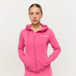 Bluza damska fitness z zamkiem Dragonfruit Limitless. Czerwone bluzy GYMBEAM, m, bez wzorów, z bawełny, sportowe, bez ramiączek, z kapturem. Za 127.90 zł.