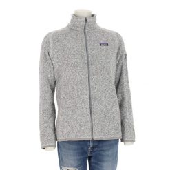 Second life - Kurtka polarowa dla kobiet - Jak nowy. Szare kurtki Patagonia, bez wzorów, z polaru, sportowe, bez kaptura. Za 253.76 zł.