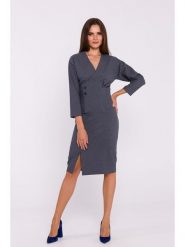Stylove Sukienka w kolorze szarym rozmiar: S. Szare sukienki Stylove, na co dzień, s, bez wzorów, bez kołnierzyka, bez ramiączek, midi, proste. Za 293.95 zł.
