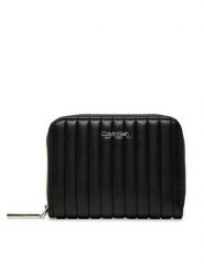 Calvin Klein Portfel Mini Line Quilt Md Zip Around K60K613064 Czarny. Czarne portfele Calvin Klein, bez wzorów, ze skóry. Za 189.99 zł.