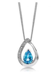 Revoni Złoty naszyjnik z diamentową zawieszką - dł. 45 cm rozmiar: onesize. Niebieskie naszyjniki Revoni, z materiału, z diamentem, złote. Za 1,035.99 zł.