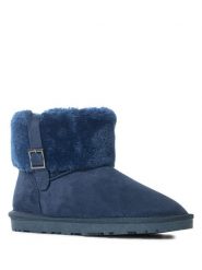 ISLAND BOOT Botki zimowe "Valley" w kolorze granatowym rozmiar: 37. Niebieskie botki Island Boot, bez wzorów, z materiału, z okrągłym noskiem, bez obcasa, bez zapięcia. Za 151.17 zł.