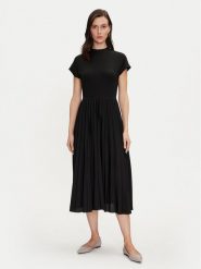 Tommy Hilfiger Sukienka codzienna WW0WW42020 Czarny Regular Fit. Czarne sukienki Tommy Hilfiger, na co dzień, xxs, bez wzorów, z wiskozy, bez kołnierzyka, bez ramiączek, proste. Za 419.99 zł.