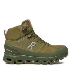 Trekkingi On. Zielone buty trekkingowe On, bez zapięcia. Za 789.99 zł.