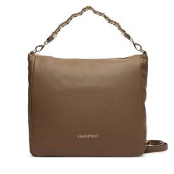 Torebka Valentino. Brązowe torebki klasyczne Valentino, bez wzorów, ze lnu, klasyczne, bez dodatków. Za 749.99 zł.